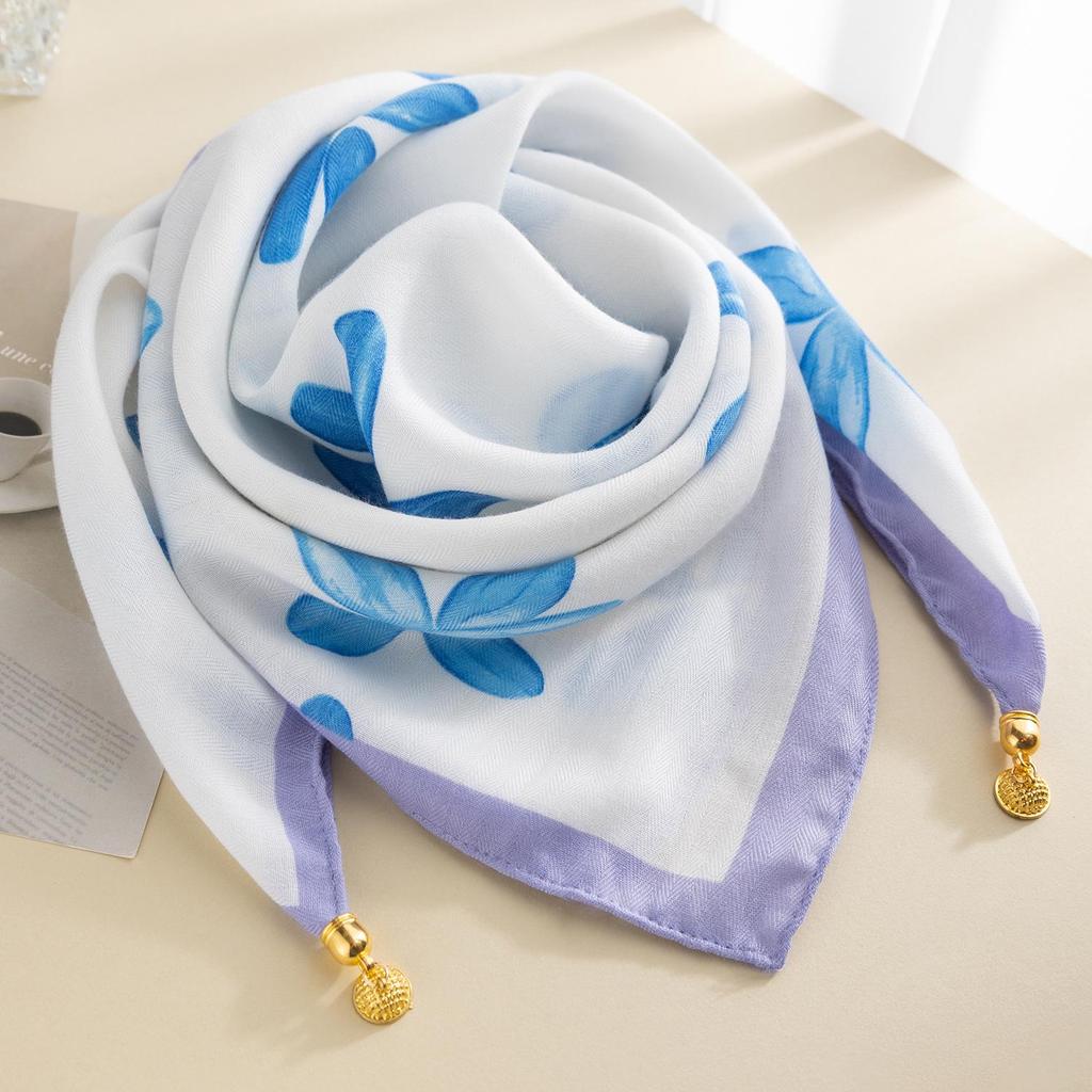 Women's Magnetic Buckle Cotton Scarf - Stylish, Lightweight, Comfortable Neck Protection