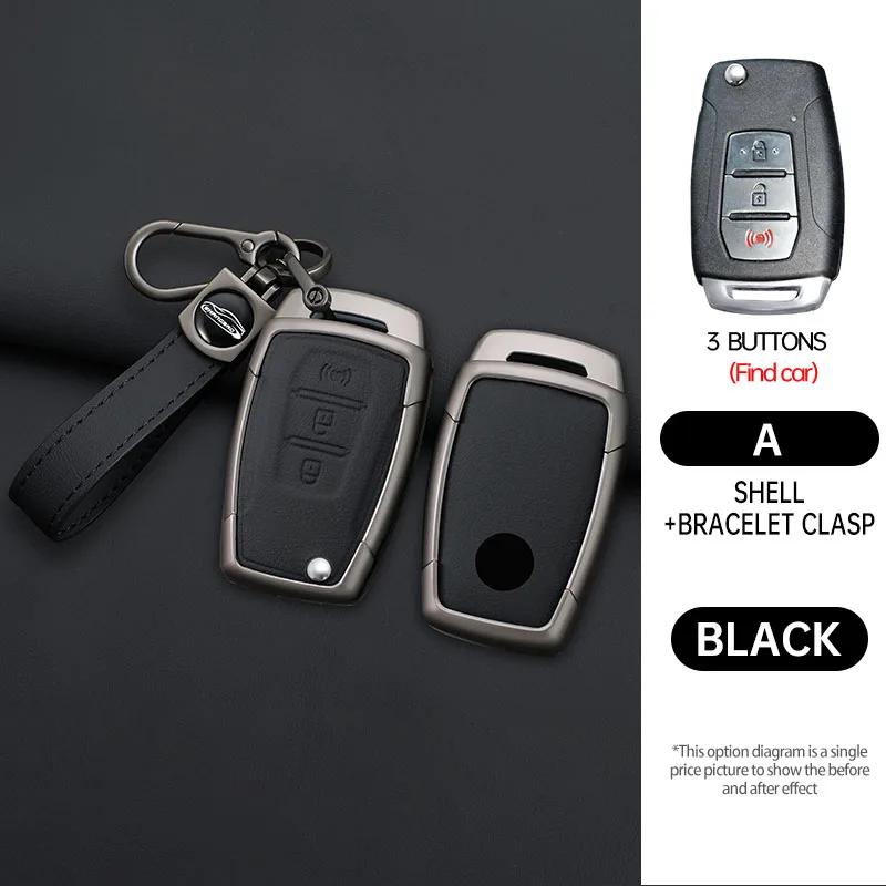 Custodia Cover Guscio Portachiavi Auto Pieghevole in Lega alla Moda Per Ssangyong Kyron 2 Sanka Actyon Korando Tivoli Protezione Portachiavi Accessori