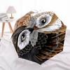 1pc Owl Feathers Automatic Folding Umbrella - Design, Durable Iron Frame for Travel, Outdoor, Beach Fashion Accessory a0920043