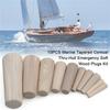 10Pcs Wooden Hole Plugs Kit 7 Sizes Marine Tapered Conical Drain Stopper scupper plugs for boats Yacht Parts and Accessories 7