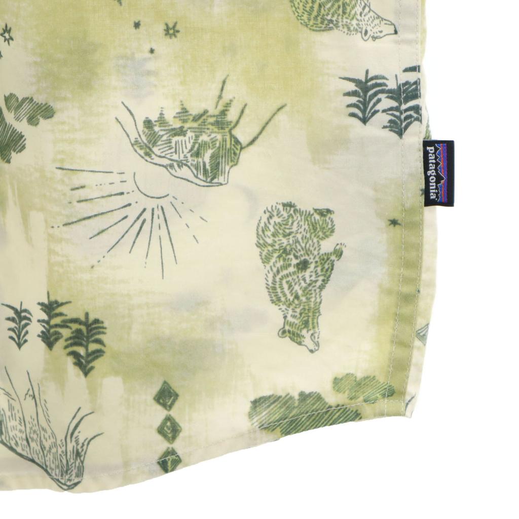 Patagonia Bear Pattern Short Sleeve Go To Shirt S Outdoor 52691SP18 Men's Used