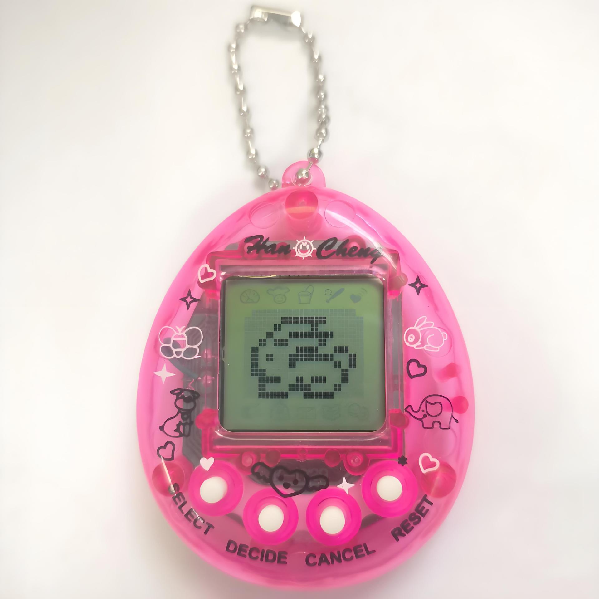 

Французские Тамагочи Детский Электронный Питомец 1 Питомец в Виртуальной Сети Детская Цифровая Игрушка-Питомец Пиксельное Веселье Подарок Игра Игрушка Ключ