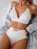 Costume da bagno intero con spacco e spalline al collo Europee & Americane 2025: Bikini Sexy per Terme & Resort