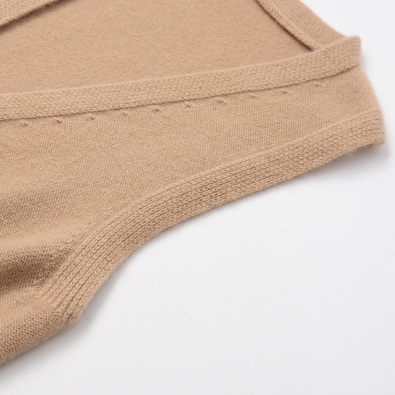 Women's 95% Cashmere Loose Sleeveless Pullover Vest - 2026 Collection