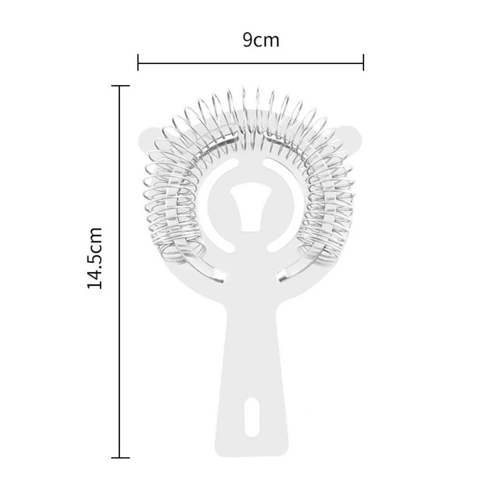 Silver Bar Strainer Stainless Steel Hawthorne Strainer Mixed Drink Cocktail Strainer  Home Bar Use