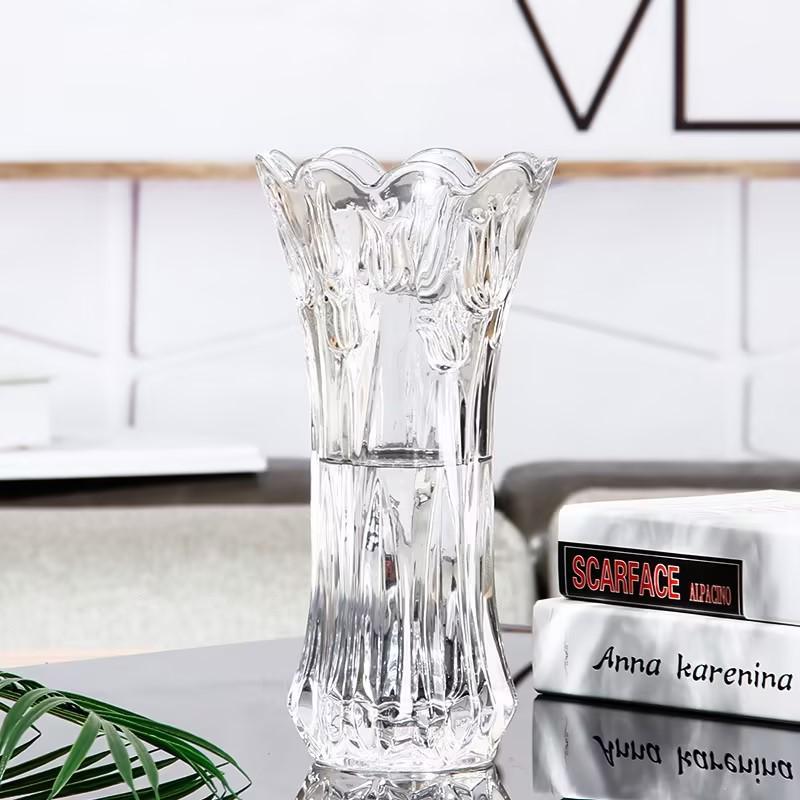 Thickened Transparent Glass Vase for Hydroponic Bamboo & Dry Flower Arrangement