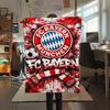 1PC FC Bayern Munich Patterned Flannel Blanket Suitable For All Seasons for Home Decor Warmth and Comfort Gifts Holiday Present