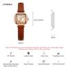 SINOBI Elegant Woman's Watches Original Design Small Dial Ladies Quartz Wristwatches Fashion Leather Strap Clock Reloj Mujer