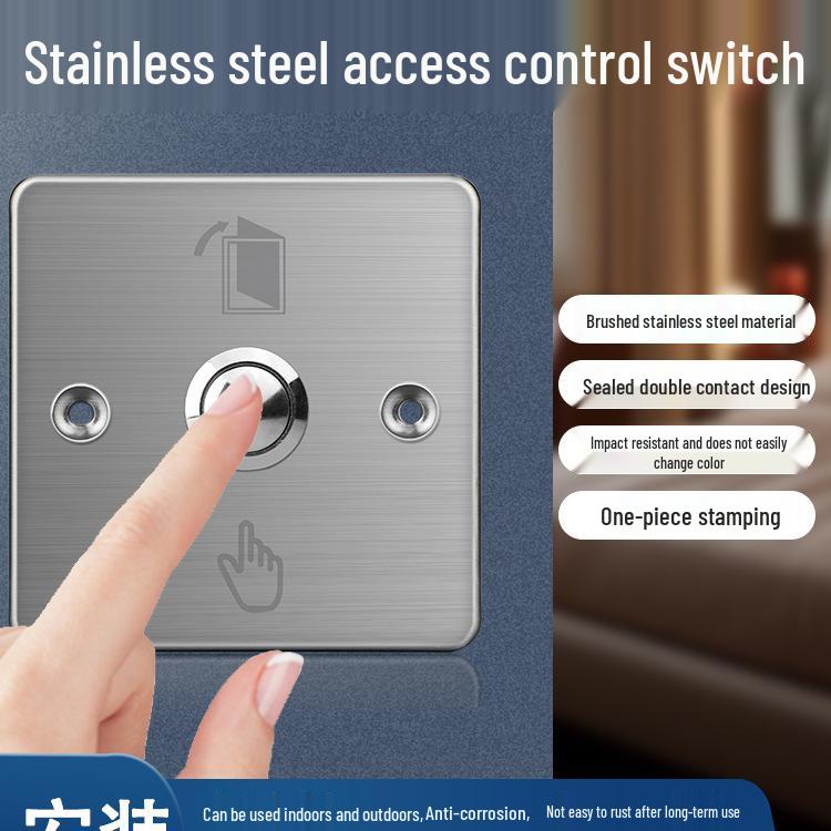 Stainless Steel Elevator Exit Switch: 86 Type Automatic Reset for Access Control