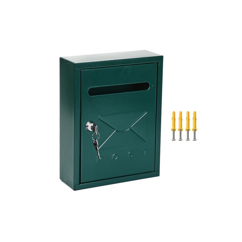 

Outdoor Garden Metal Mailbox Leaving Message Post Box Wall Mounted Post Box Apartment Building Complaint Box House Postbox Set зелёный