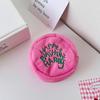 1pc Cute Plush Cosmetic Bag Portable Letter Embroidered Coin Purse Hanging Pouch Perfect Lipstick Envelope ID Bag for Traveling
