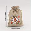 6pcs Festive Christmas Gift Bags - 6 Assorted Colors, Elastic Drawstring Closure, Ideal for Holiday Party Decorations