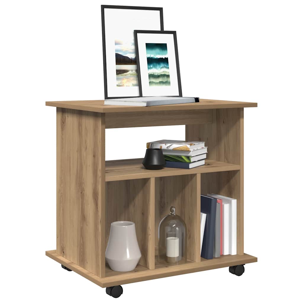 Rolling Cart Artisan Oak 60 x 45 x 60 cm Particleboard
