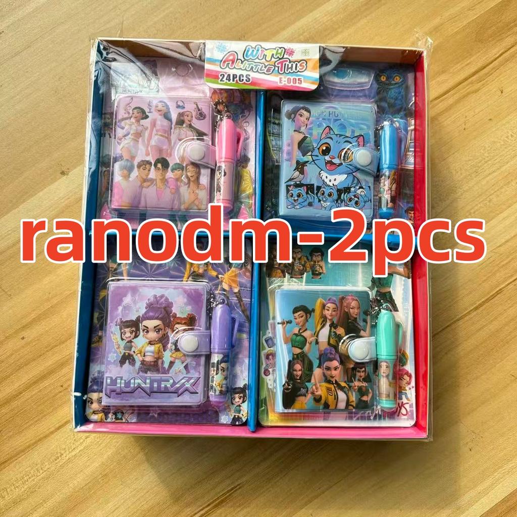 Nowy KPOP Dziewczyny Łowcy Demonów Notes Zestaw Papierniczy z Kreskówkami, Mały Zestaw Notes i Długopis, Prezent dla Ucznia Papierniczy