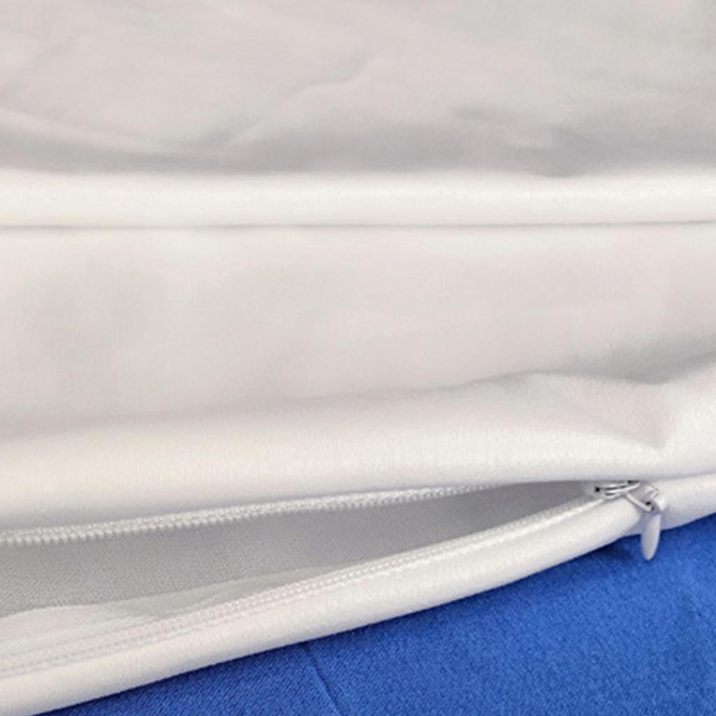 Waterproof Pillow Protector Polyester Fiber White Comfortable 16.9x28.7in Pillow Covers for