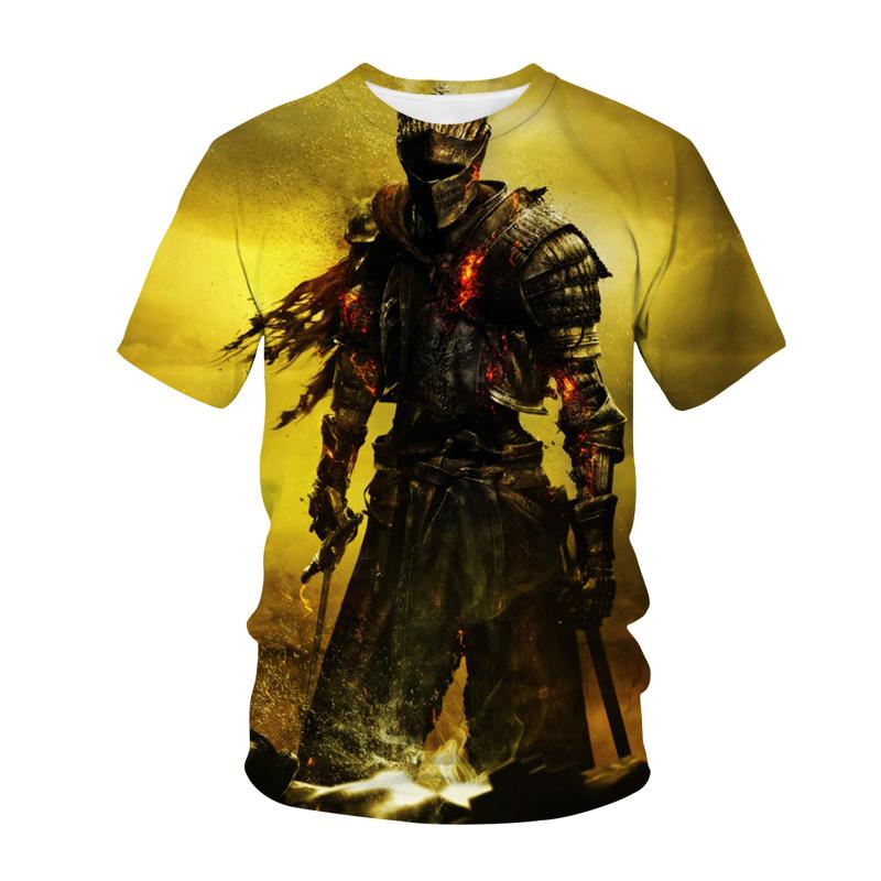 Game Dark Souls 3D Print T-Shirts Men Women Casual Fashion Streetwear Oversized Short Sleeve T Shirt Male Tees Tops Man Clothing