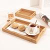 Bamboo Storage Plate Rectangular Water Cup Plate Retro Tea Tray  Home Living Room
