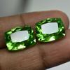20.52 Ct Natural PERIDOT Green Cushion Shape   Loose Gemstones Pair