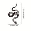 Black Gold Gothic Serpent Wall Decor, Snake Symbol Metal Art, Intricate Star Pattern Hanging Ornament for Dark Farmhouse Themed Party