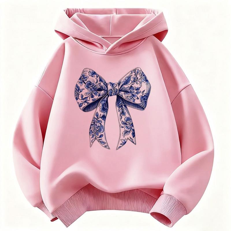 Girls Y2K Lover Bow Design Children'S Sweatshirt Cute Hoody For Boys Girls Spring Casual Hoodies Kids Clothes