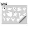 Removable Glass Decals Halloween Ghost Window Clings, Static Stickers, Waterproof Easy Application Stickers Decals, Spooky Home Decor for Indoor