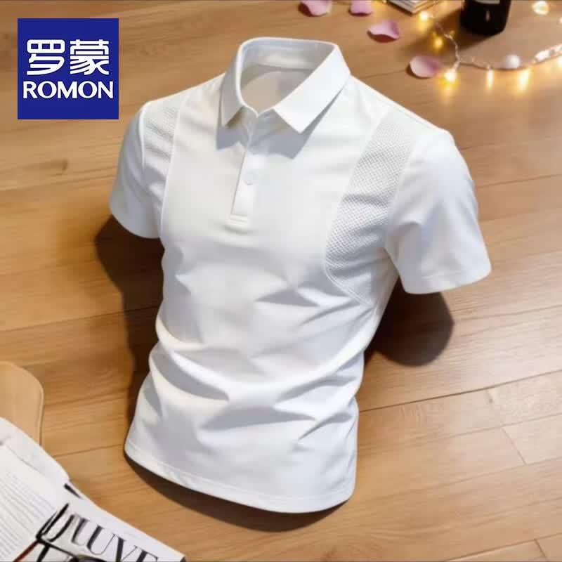 ROMON Men s Sport Casual Short Sleeve Polo Shirt M