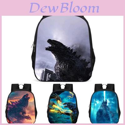 Stylish Godzilla 15 Inch Large Capacity Lightweight School Backpack For Kids
