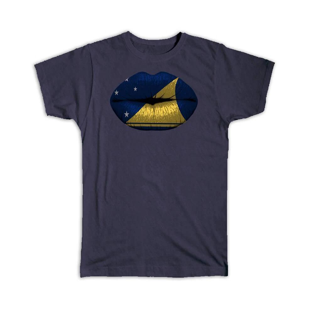 

Gift T-Shirt : Lips Tokelau Flag Women Expat Country For Her Woman Feminine 2XL