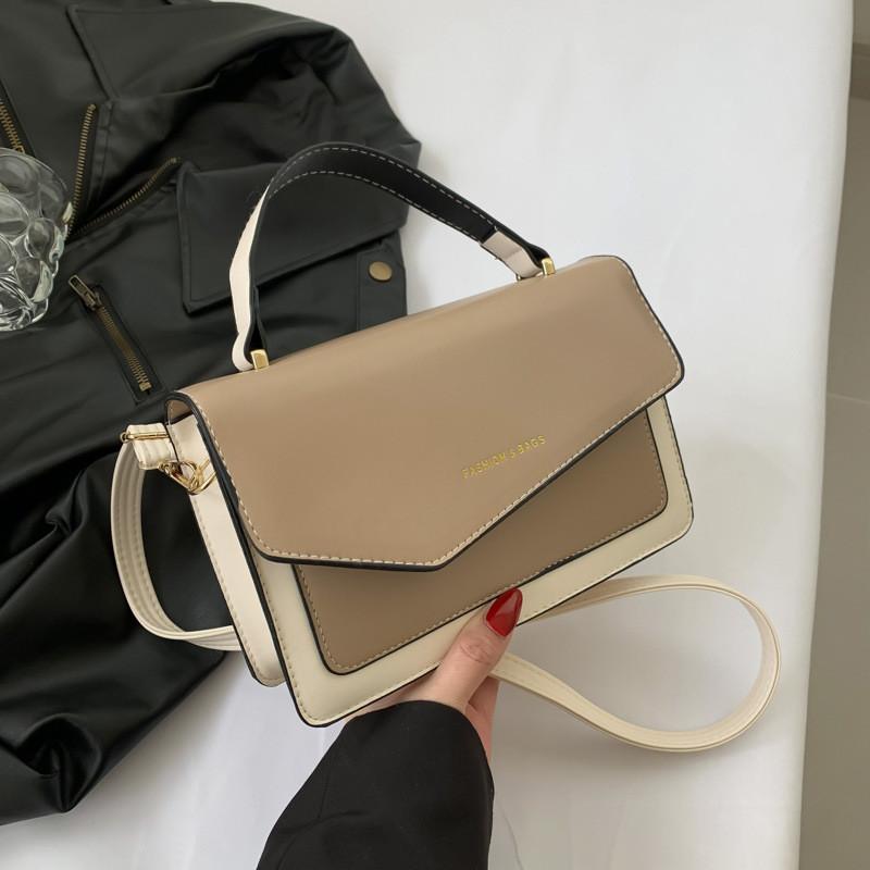 Modern Soft Structured Women s Crossbody Bag With Single Shoulder Strap Design хаки