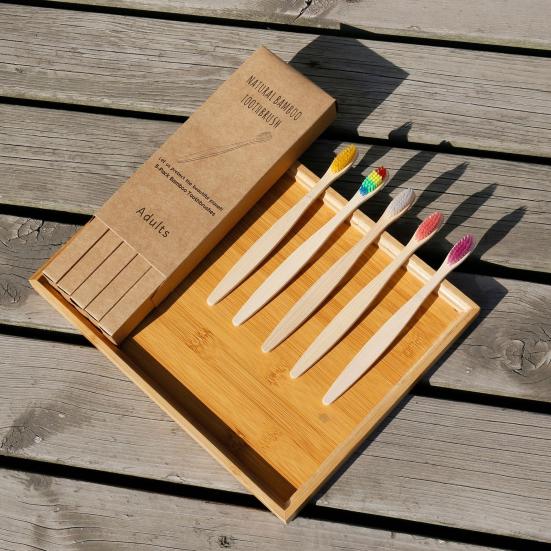 10Pcs Soft Bristle Toothbrush Tasteless Non-slip Handle Comfortable To Grip Eco-friendly Portable Teeth Cleaning Tool Individual Package Charcoal Soft