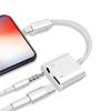 2 in 1 Jack Headphone Adapter Dual-Port 3.5mm Charge Cable for iPhone X/8/7