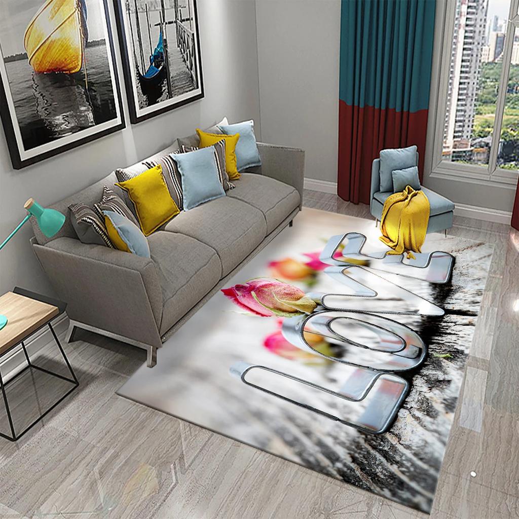 Tapete de Flores Amarelas Lindo Tapete Floral em Flor Tapetes de Área Retangulares para Mulheres Tapete de Yoga para Adultos Sala de Estar Tapete de Chão Decorativo