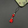 Unisex Red Sandalwood Phone Pendant and Keychain - Low Content, Peace Gift