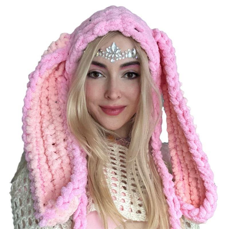 Neue handgestrickte Mützen im Animationsfilm-Stil für Kinder, Pullovermützen