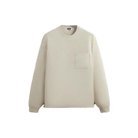 Kith Long-Sleeve Quinn Tee Sediment Unisex Tops Cream KHM031552-262