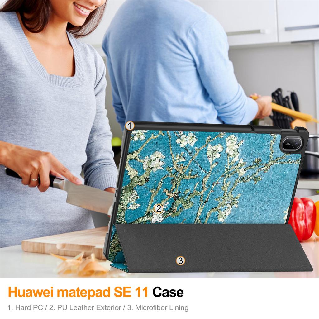 For Huawei MatePad SE 11 Stand Case Pattern Print Leather Tablet Cover