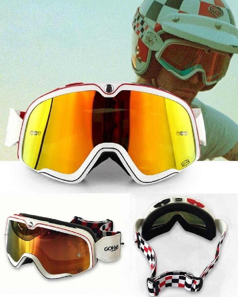 Goggles with Interchangeable Sports Sunglasses for Jet Half Outdoor Impact Wide Field of UV Helmet Portable and Easy To Perfect for Cleaning Winter