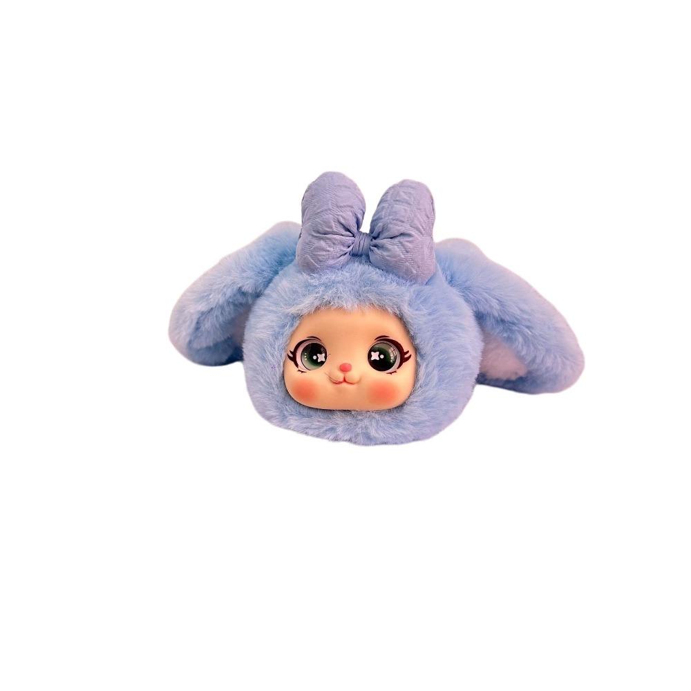 Bag Hanging Bunny Puppy Doll Pendant Big Ear Car Key Ring Rabbit Dog Plush Keychain  Backpack