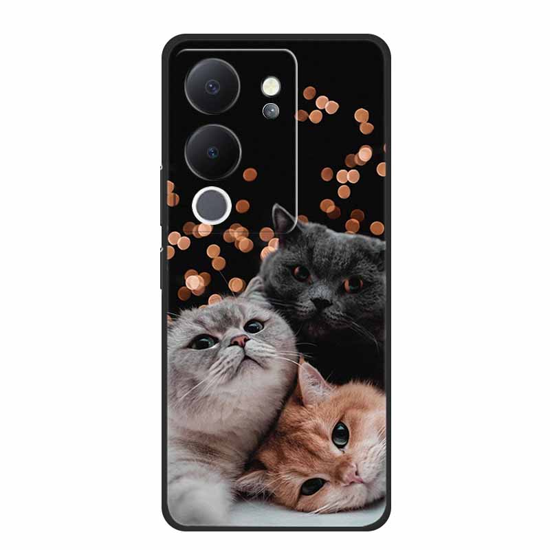 Phone Case For Vivo V30 Lite 5G Back Cover Case Shockproof Black Silicone Soft Funda For Vivo V30 Lite Case V 30 Lite Coque Capa