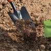 Metal Garden Trowel with Ergonomic Black Handle and Orange Trim - Perfect Tool for Planting Flowers and Vegetables