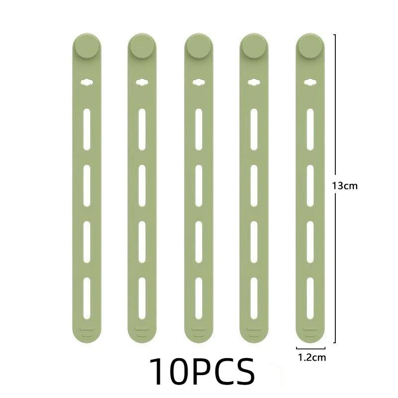 10 Pcs Creative Silicone Cable Organizer Data Cable Headphone Cable Storage Charging Cable Sorting Multifunctional Winder Strap