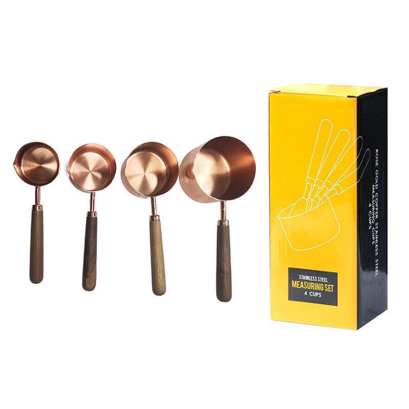 Набор мерных ложек и стаканов ZISIZ Rose Gold