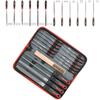 For Metal Hand File Set 16Pcs-Double Pattern Files With Brush Steel, For Metal& Wood File Works Large, Small Files Included