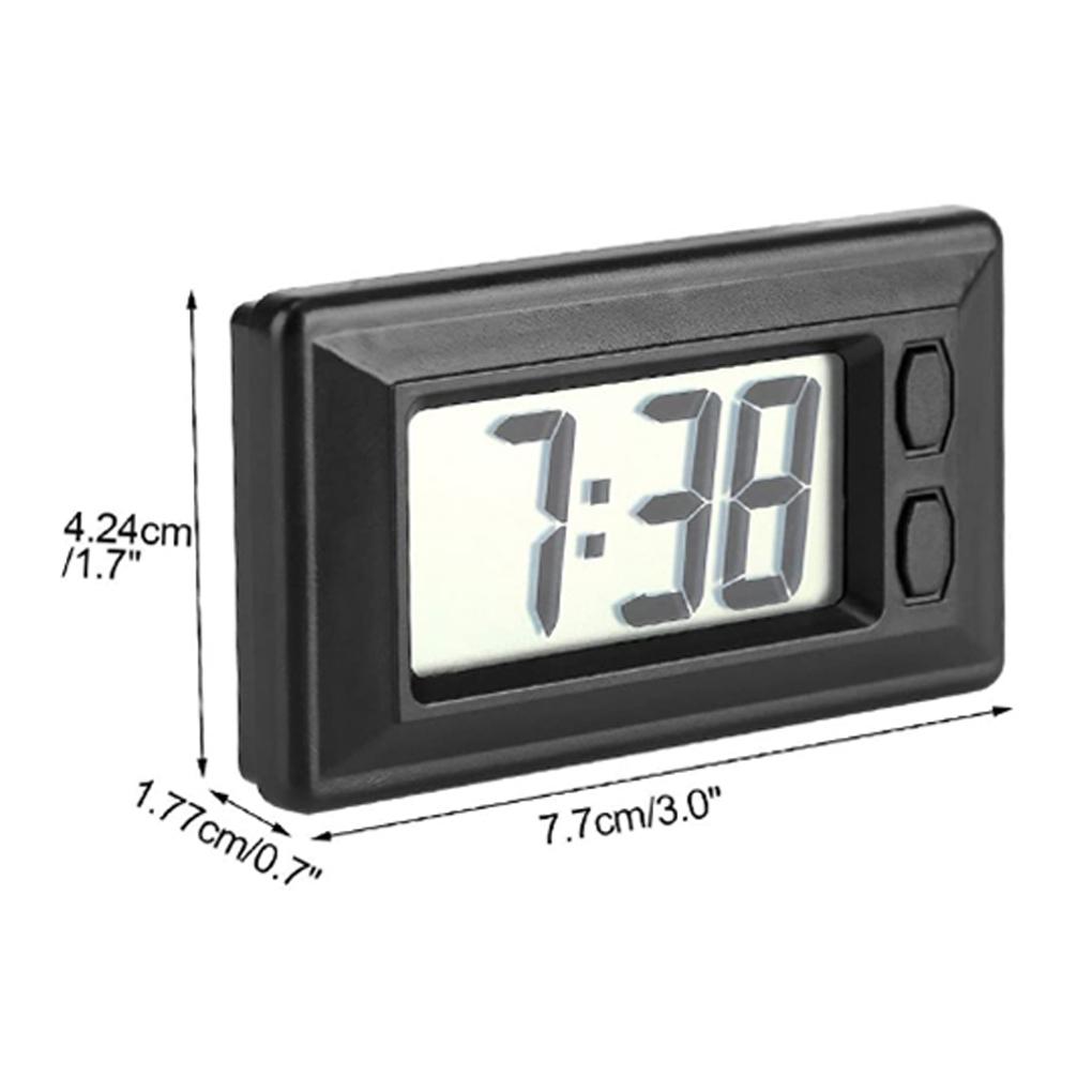Self-Adhesive Car Digital Clock Dashboard Countertop Stick-on Calendar Watch RV Truck Automobile Decoration Accessories