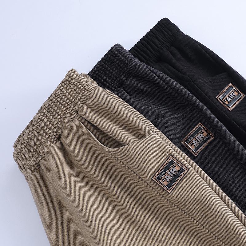Women's Elastic High-Waisted Velvet-Lined Trousers – Ideal for Middle-Aged and Elderly, Autumn/Winter