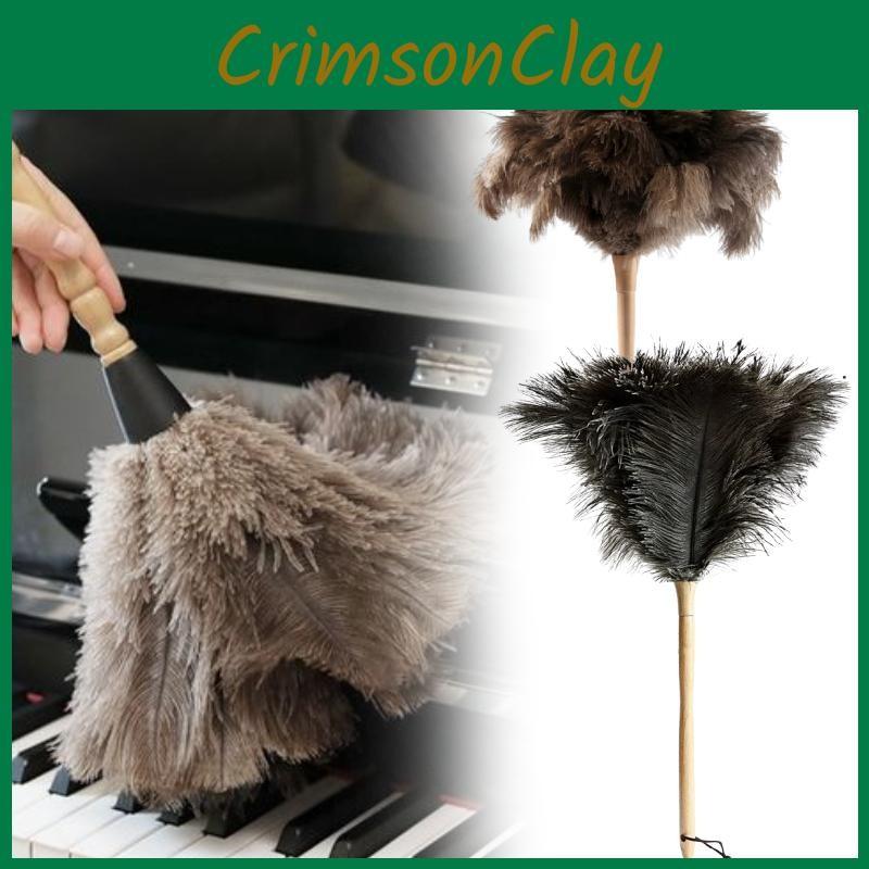 Ostrich Household Feather Duster With Handle For Efficient Dust Removal Tool