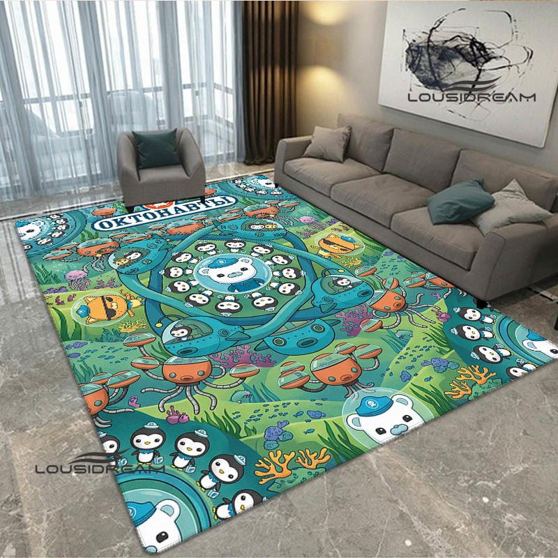 3D The-Octonauts cartoon printed carpet Living room bedroom non-slip carpets Yoga mat Outdoor carpet kawaii rug birthday gift