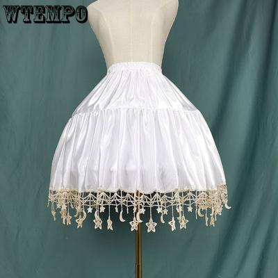 Bustle Lolita Adjustable Fishbone Skirt Brace Lolita Daily Violence Carmen Petticoat Mid-length Puffy Skirt Star Wedding Party Skirt Support