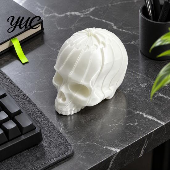 Creative Home Table Craft 3D Printed Skull Figurine, Desktop Fidget Toy, Decompression Sensory Festival Gift for Collectors Toy Halloween Party