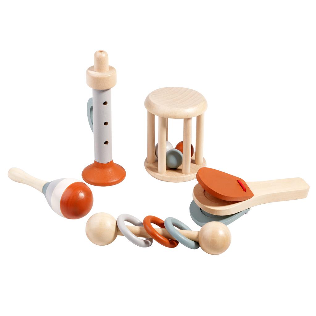Wooden Textile Drum Toys For Infants And Young Children Logical Thinking Hand-Eye Coordination Training